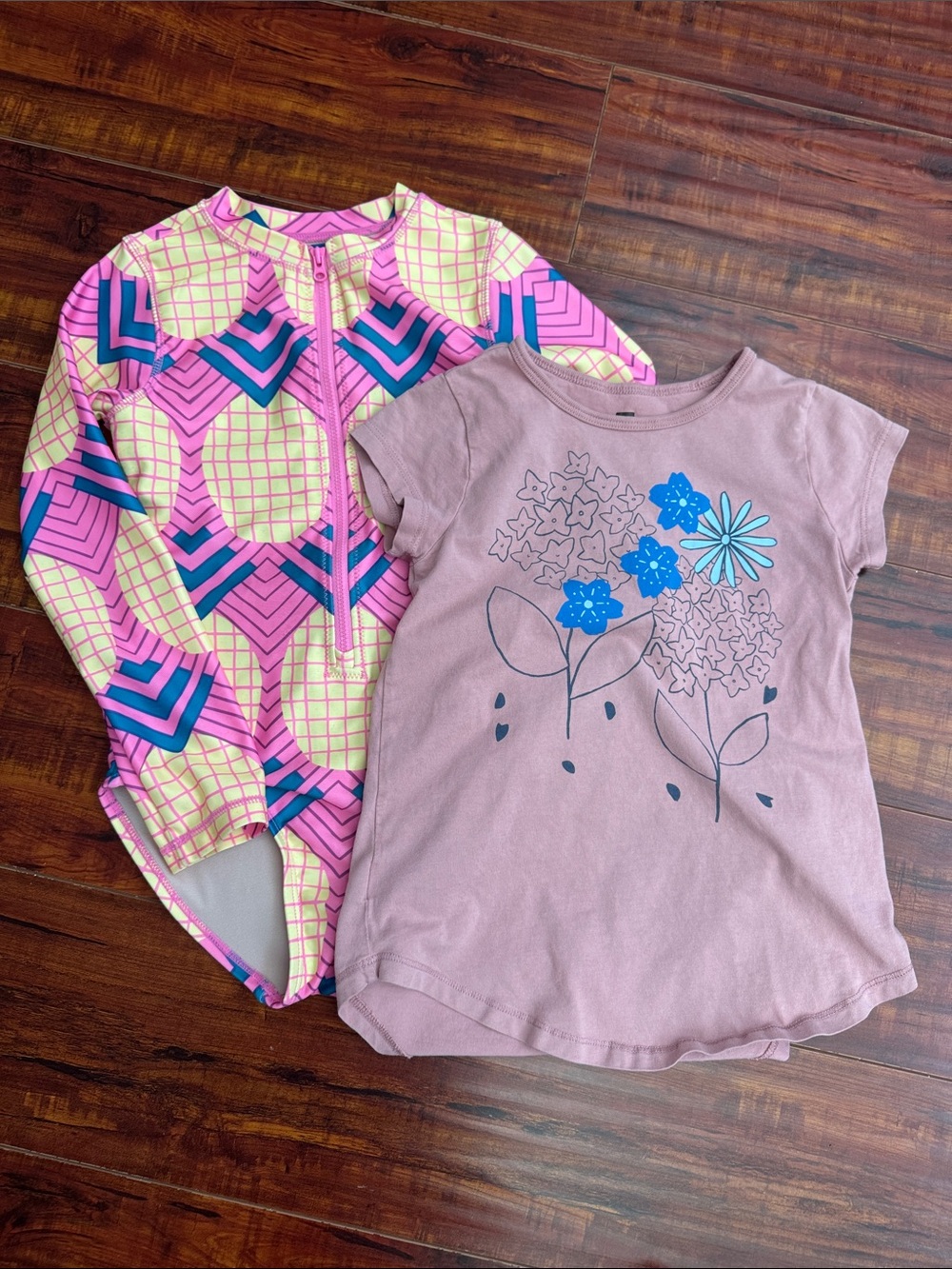 Tea Collection Bundle - Size 7 Girls - Bathing Suit and Shirt